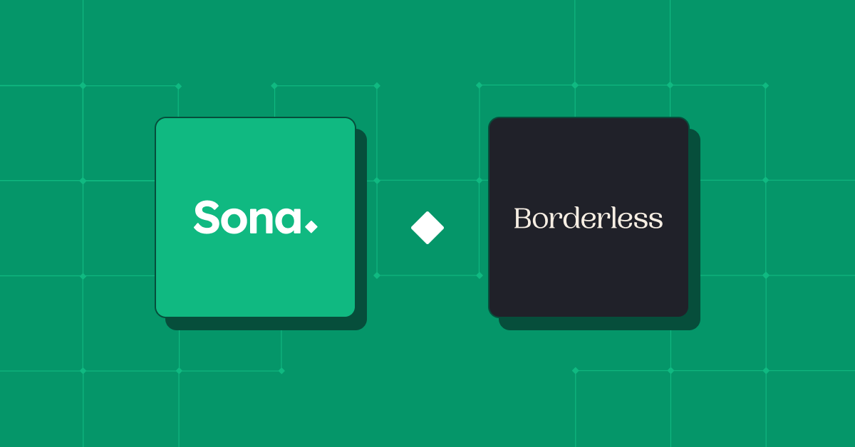 Sona and Borderless announce partnership