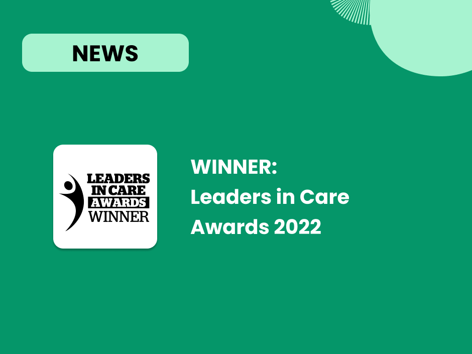 Sona wins at the Leaders In Care Awards 2022